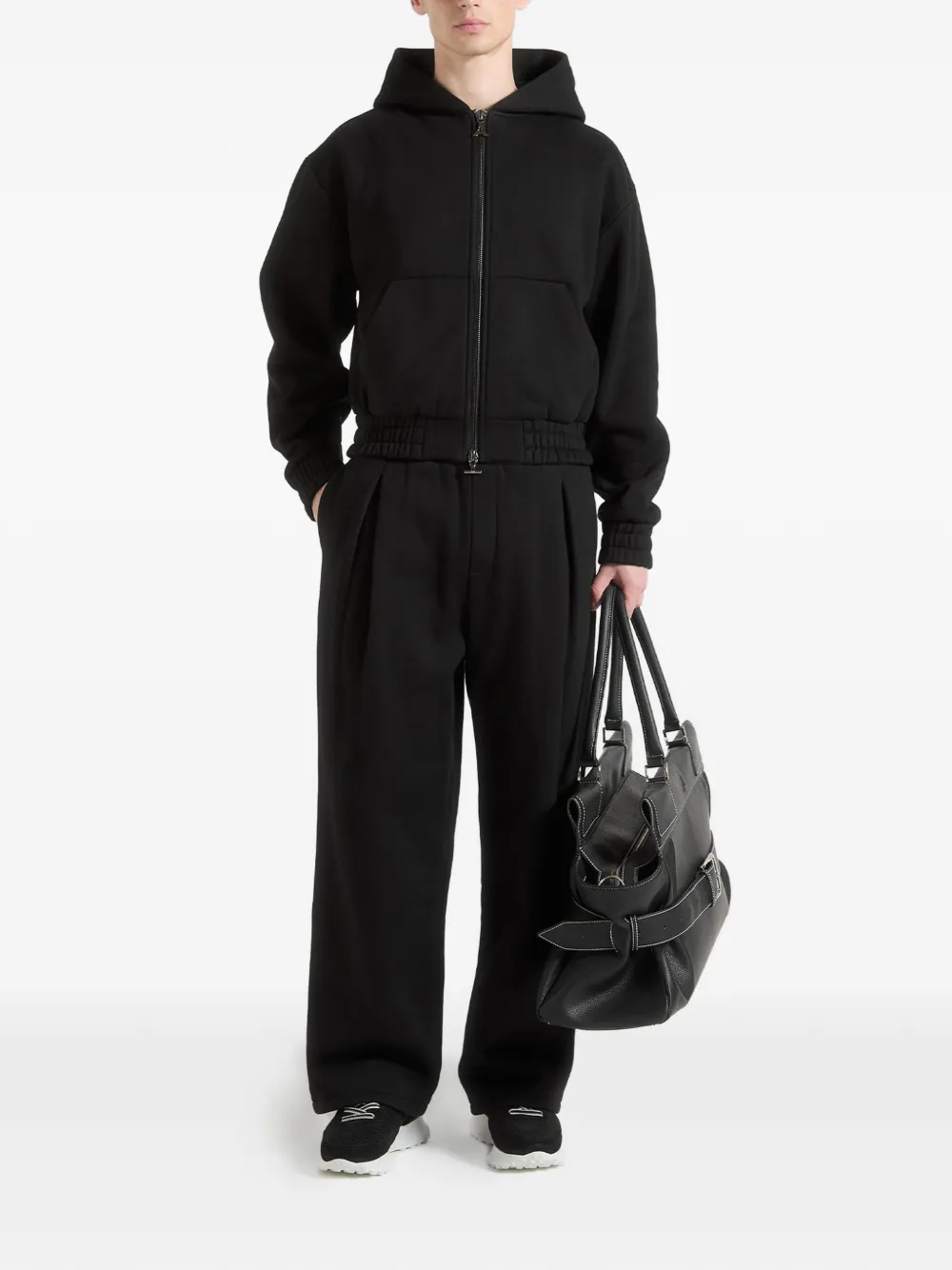 Manière De Voir Cyril pleated track pants - Zwart