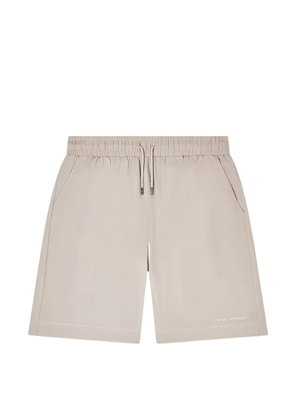 Emporio Armani drawstring linen shorts - Nude