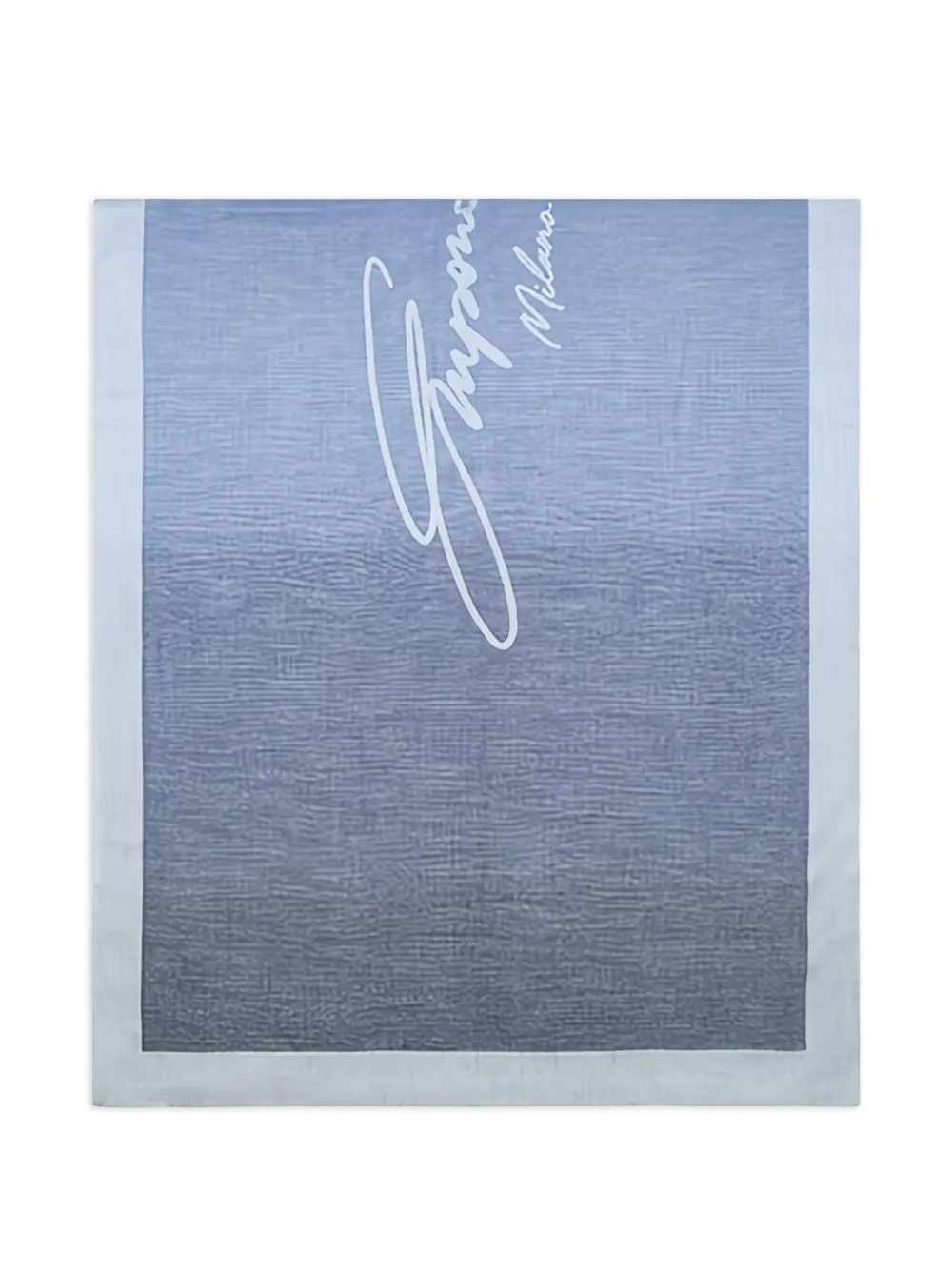 Emporio Armani Stole logo-detail scarf - Blu