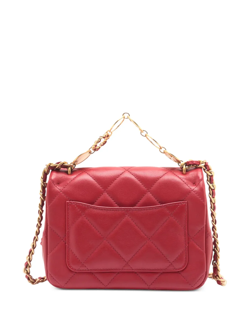 CHANEL Pre-Owned 2021-2025 Mini Square Quilted Lambskin Lucky Charms Chain Flap satchel | Pre-Owned | Image 2