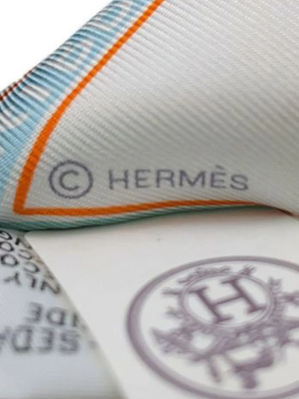 Pre-owned Hermes 2020-2025 Funny Ice Cream Silk Twilly Scarf Scarves In Blue