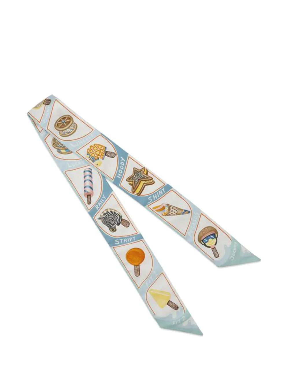 Hermès Pre-Owned 2020-2025 Funny Ice Cream Twilly Seidenschal | Image 2