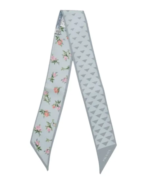 Prada Pre-Owned mascada Twilly de seda con estampado floral y geométrico 2010-2025