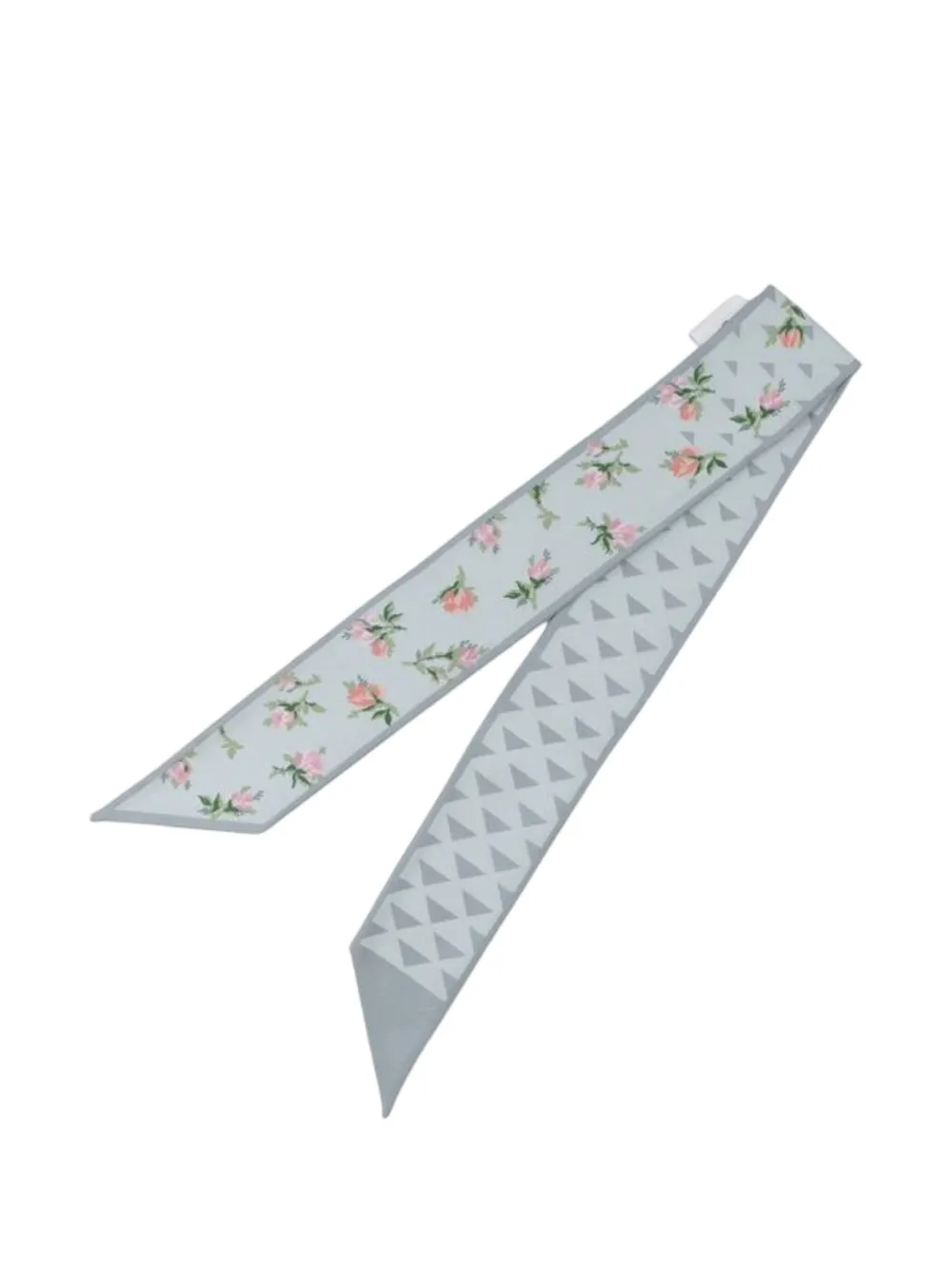 Prada Pre-Owned mascada Twilly de seda con estampado floral y geométrico 2010-2025 | Image 2