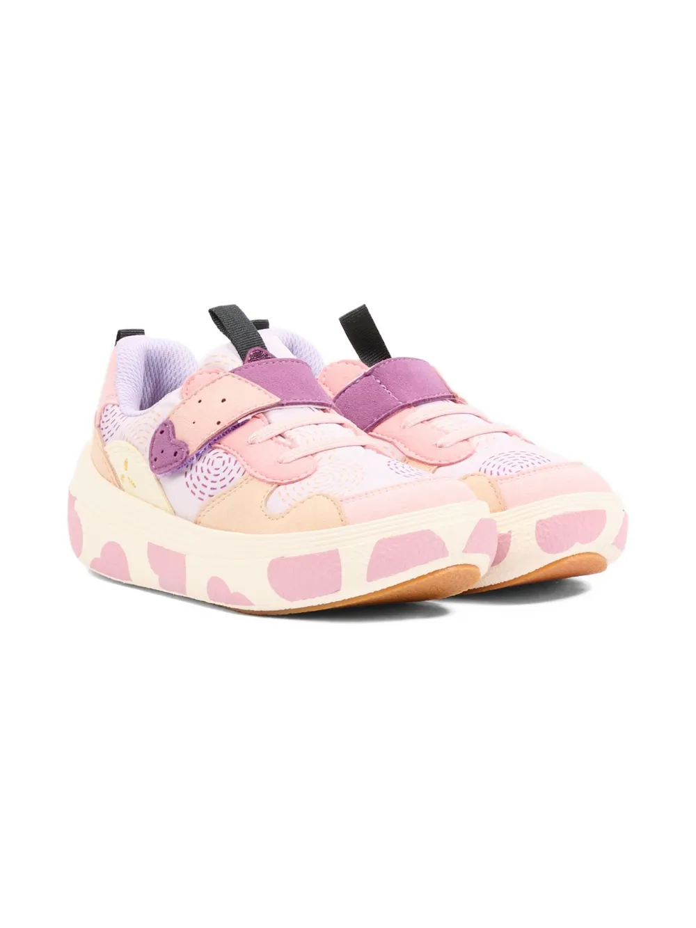 FLOWER MOUNTAIN KIDS x Naturino heart-detail sneakers Roze