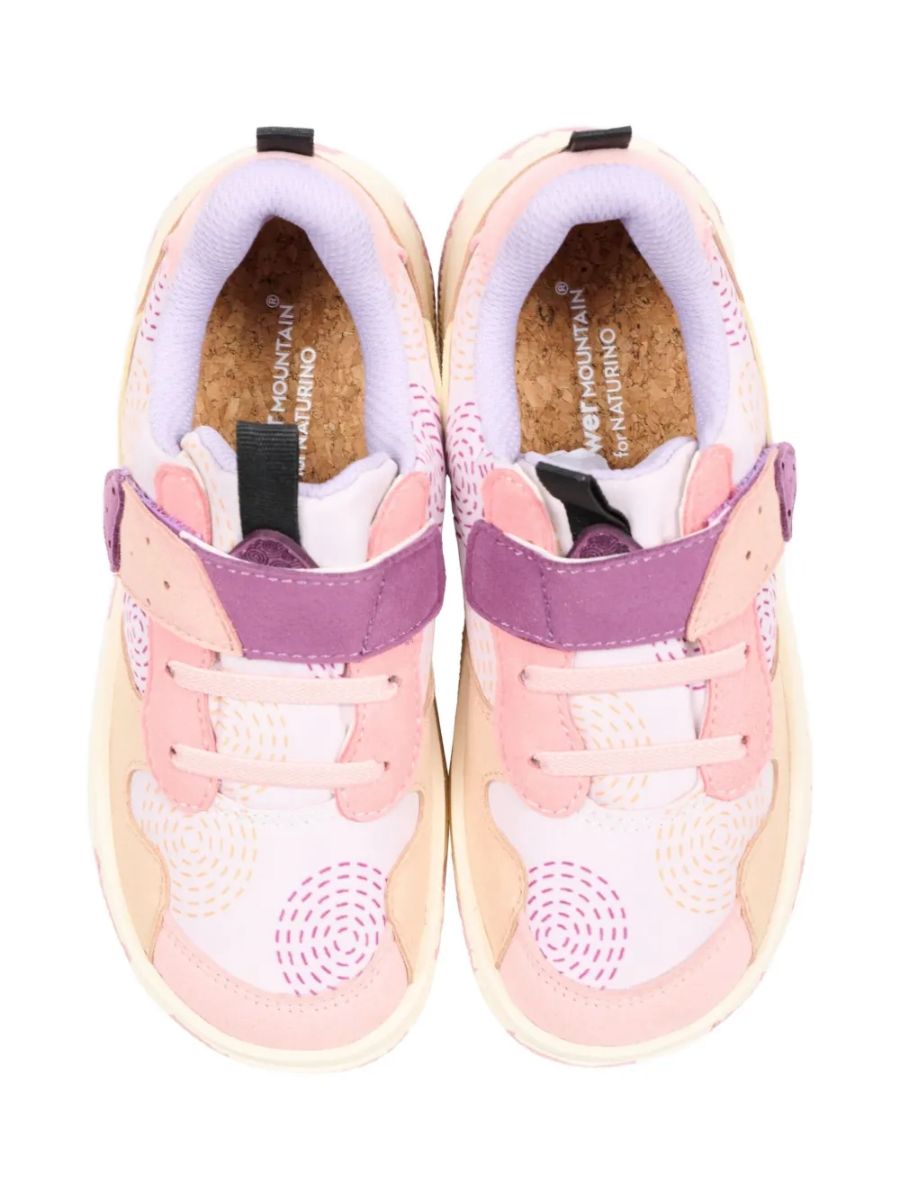 FLOWER MOUNTAIN KIDS x Naturino heart-detail sneakers Roze