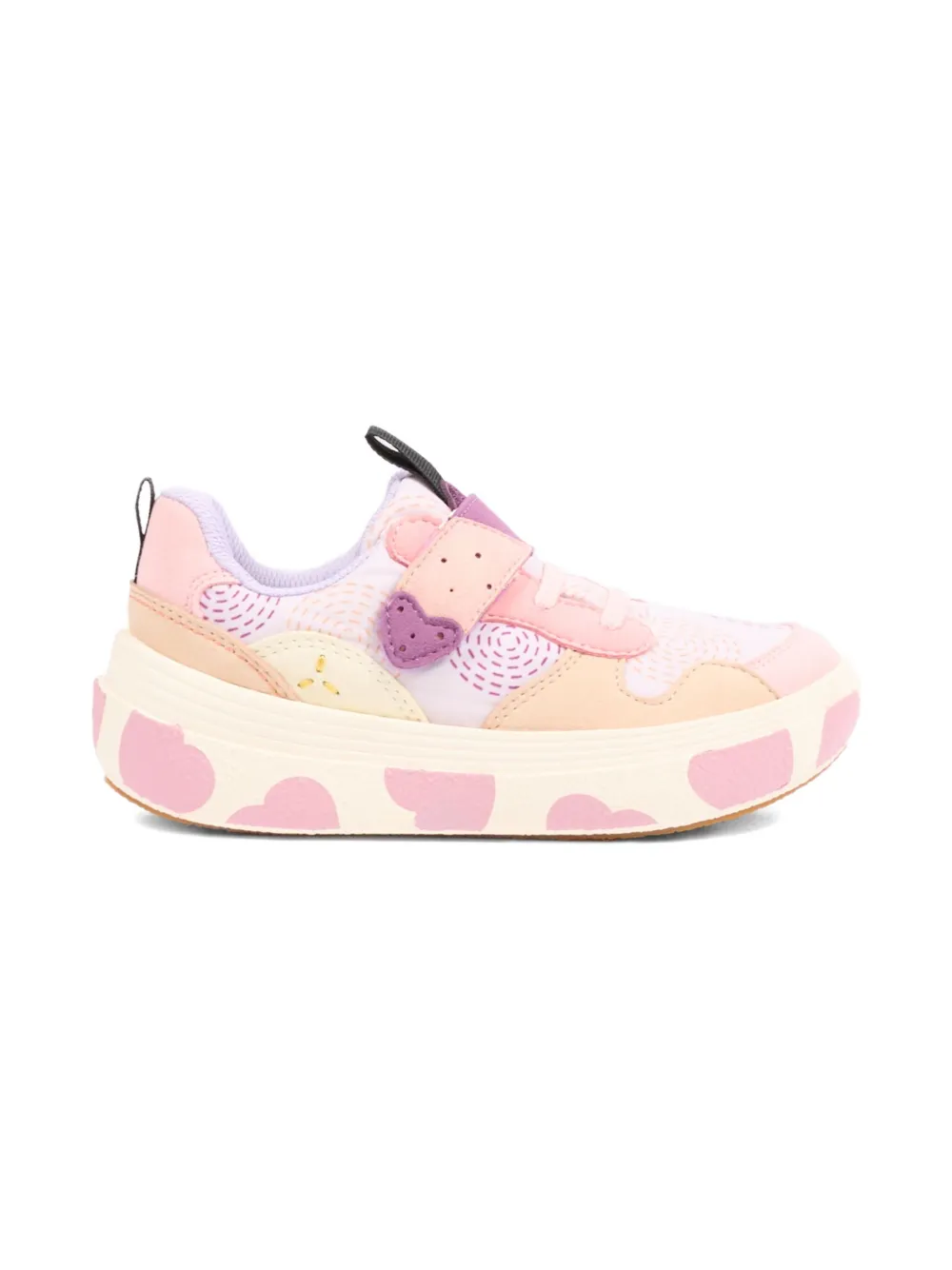 FLOWER MOUNTAIN KIDS x Naturino heart-detail sneakers Roze