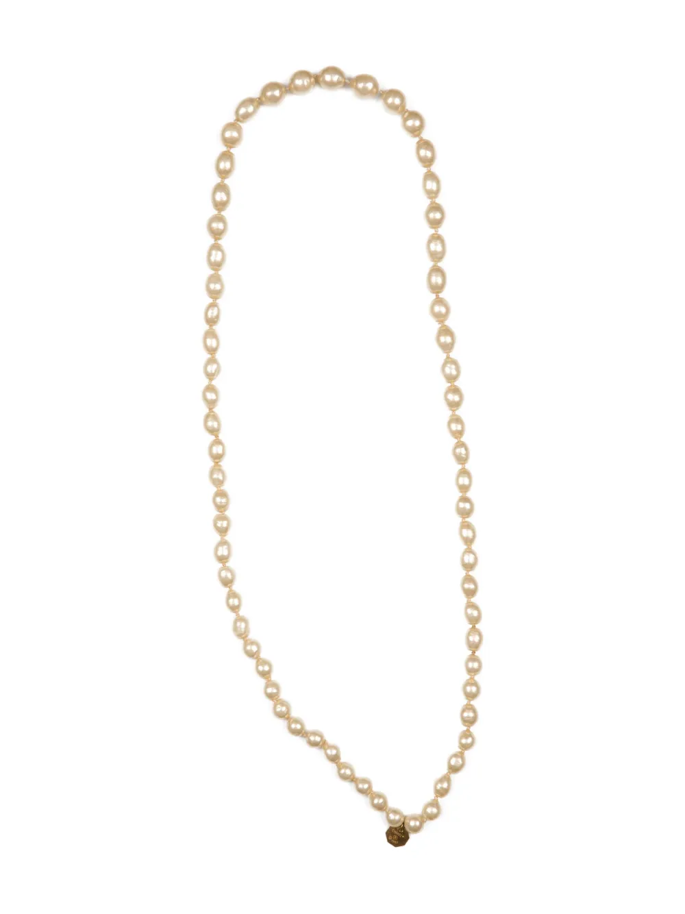CHANEL Pre-Owned 1984 faux-pearls sautoir necklace - ニュートラル CHANEL Pre-Owned 1984 faux-pearls sautoir necklace - ニュートラル