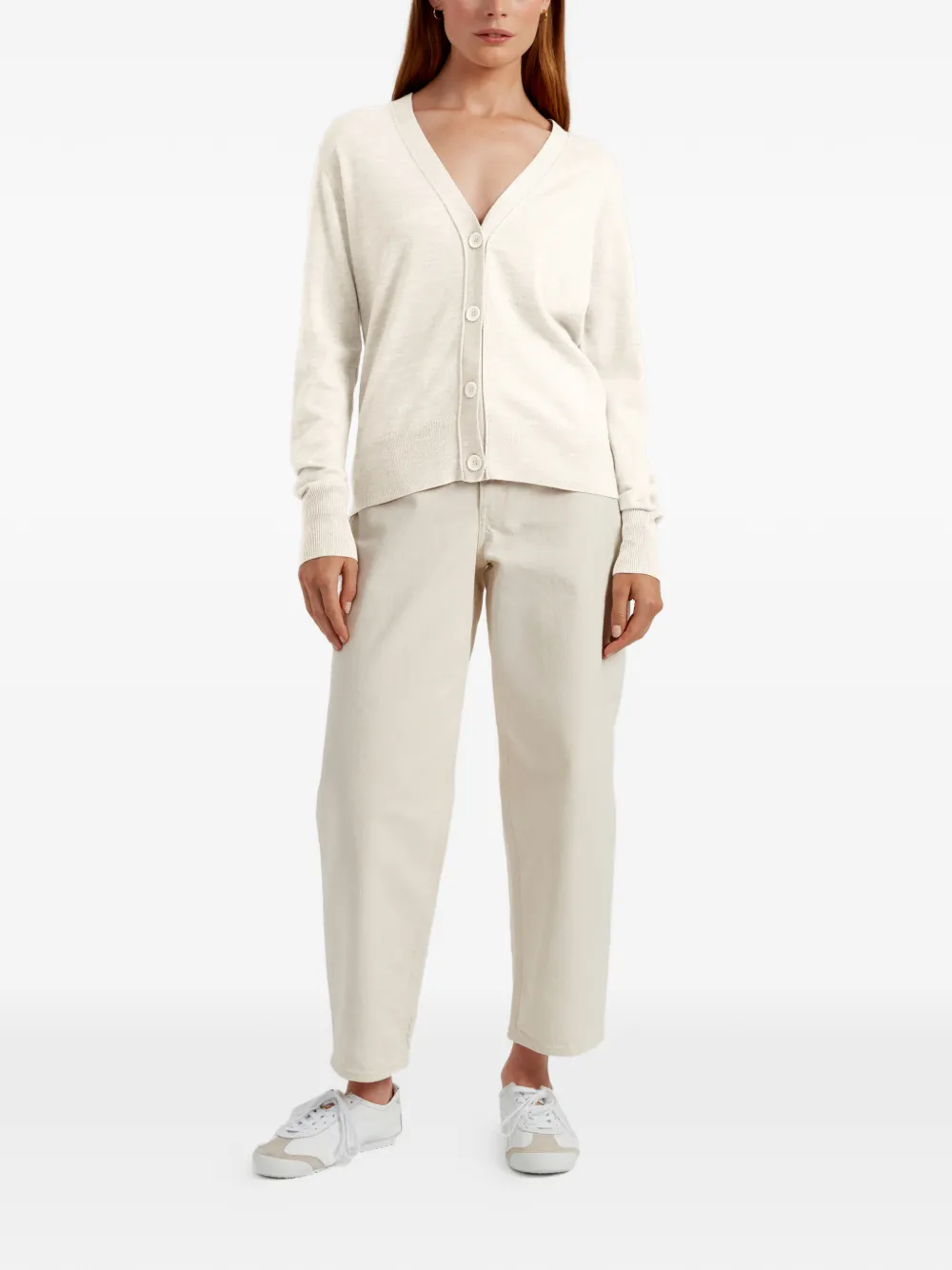  Chinti & Parker Button V-neck Cardigan - Neutrals 