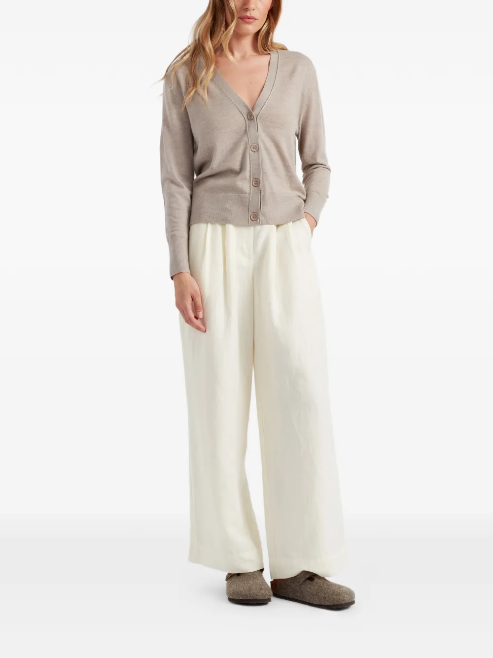  Chinti & Parker V-neck Button Cardigan - Neutrals 