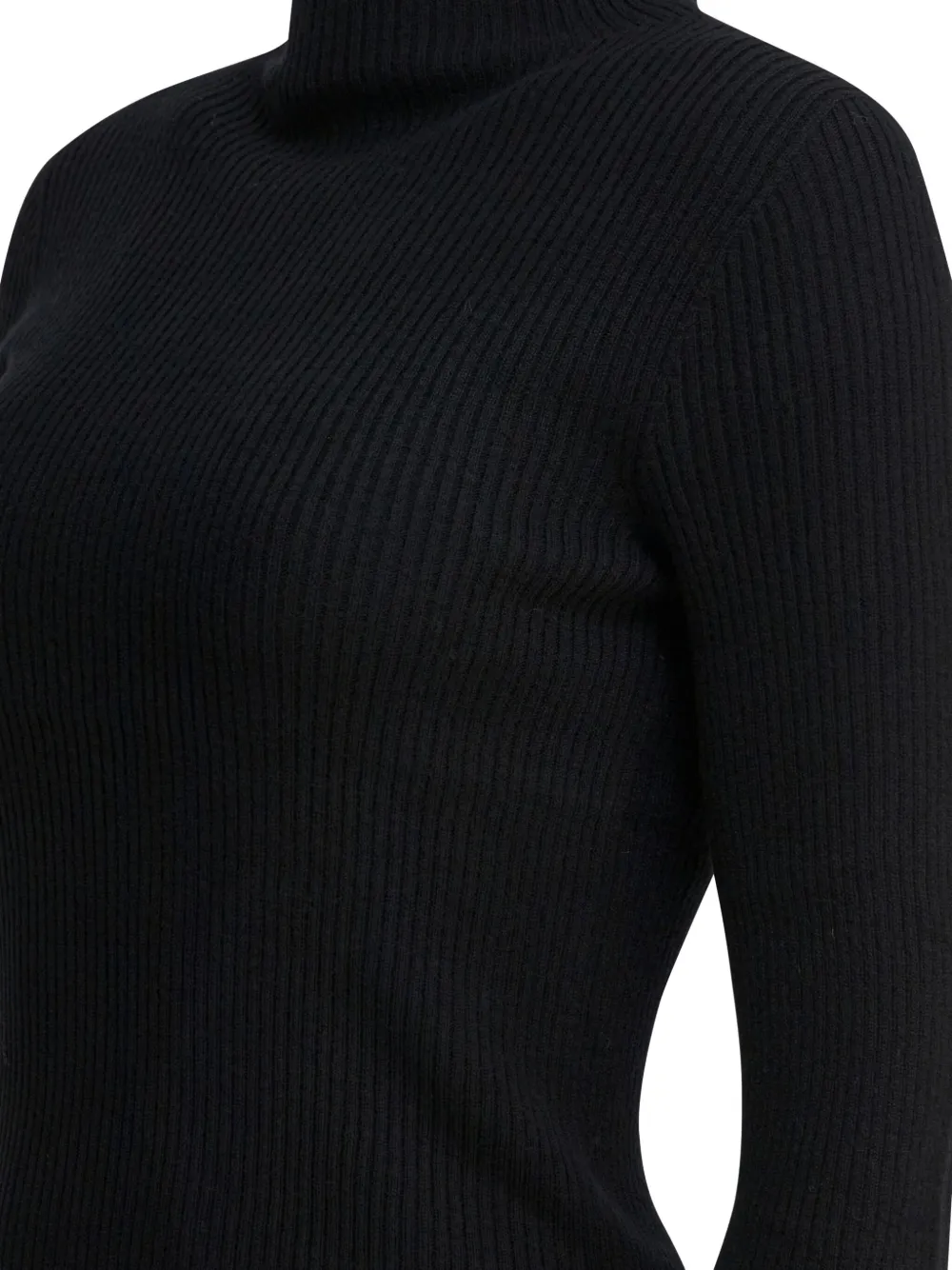  R2w Lesley Roll-neck Split-back Sweater - Black 