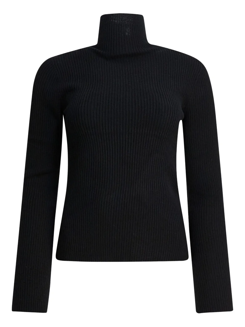  R2w Lesley Roll-neck Split-back Sweater - Black 