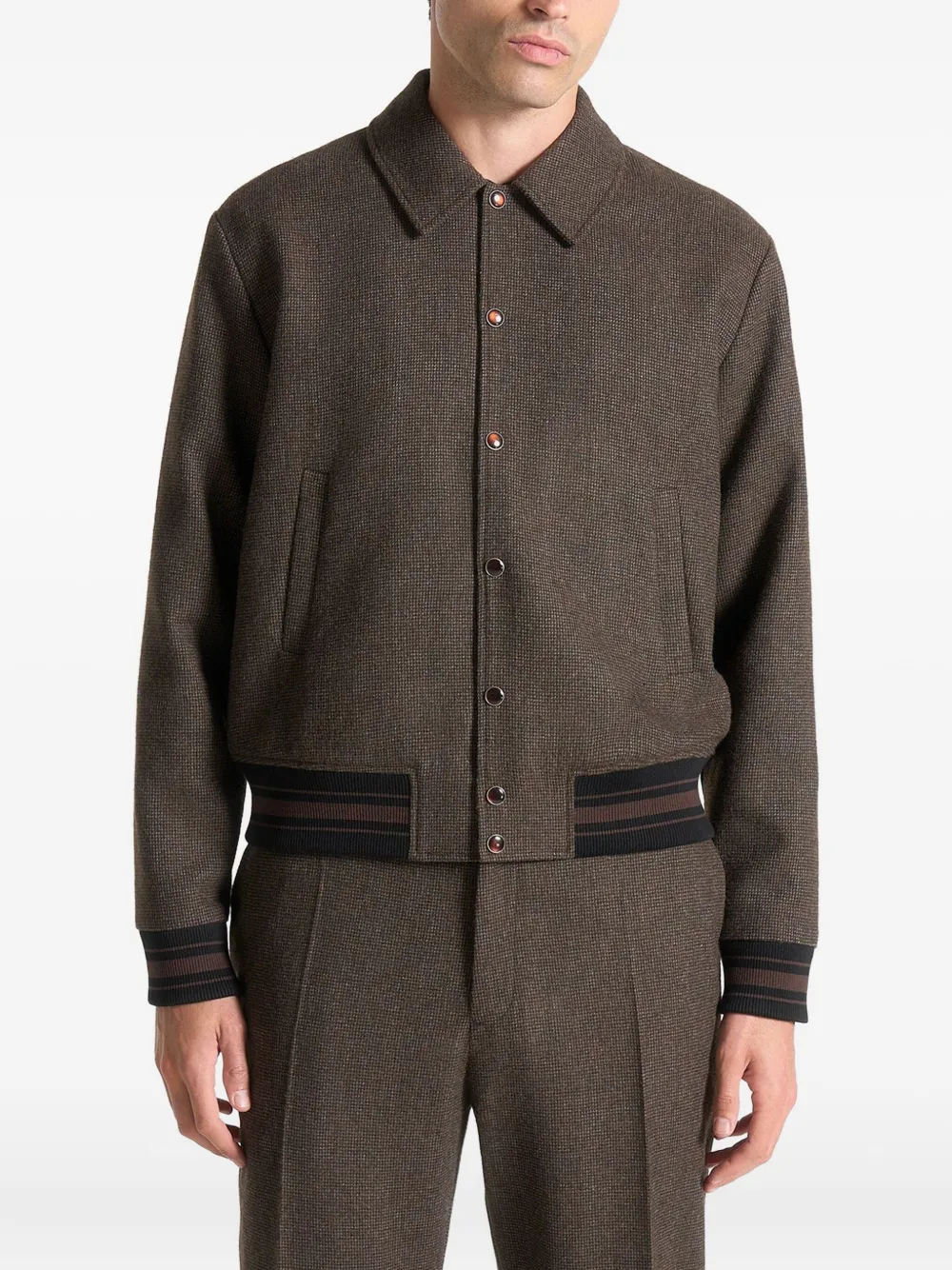 Manière De Voir houndstooth jacket - Marrone