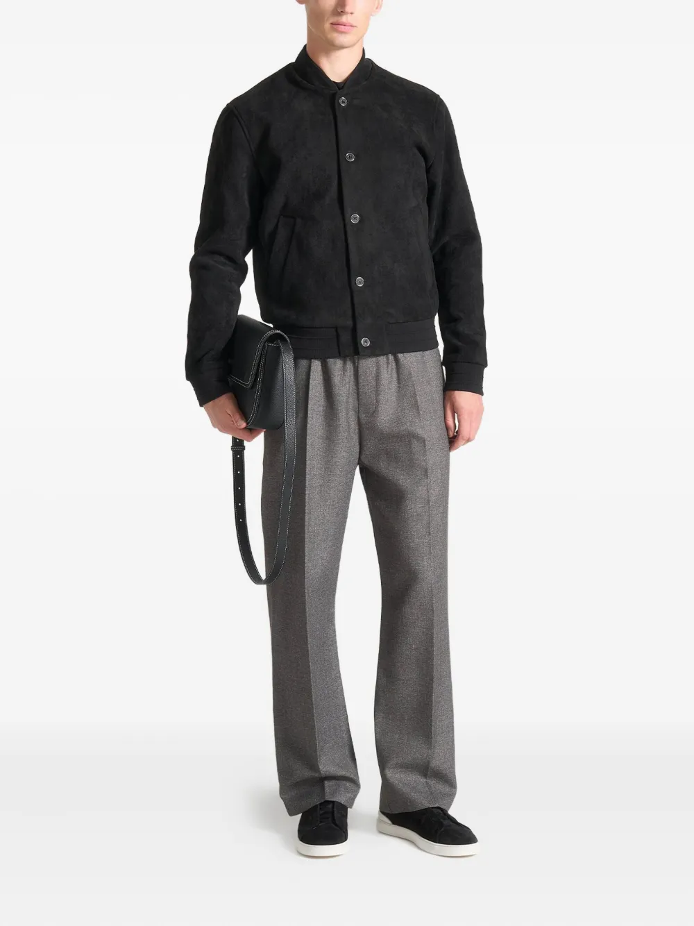 Manière De Voir Button-up bomberjack Zwart