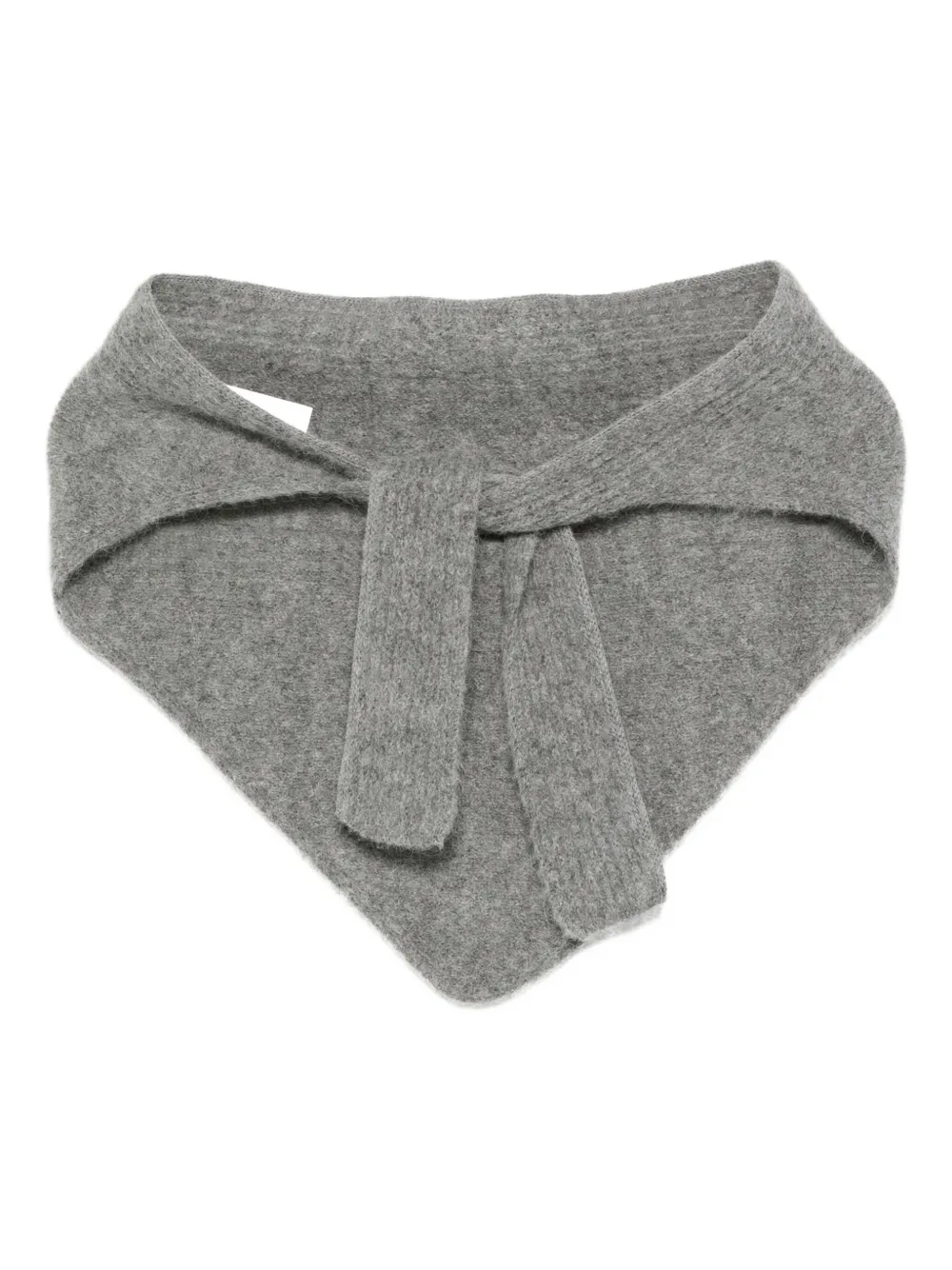 Jacquemus mascada tejida de canalé con forma triangular | gris | Image 1