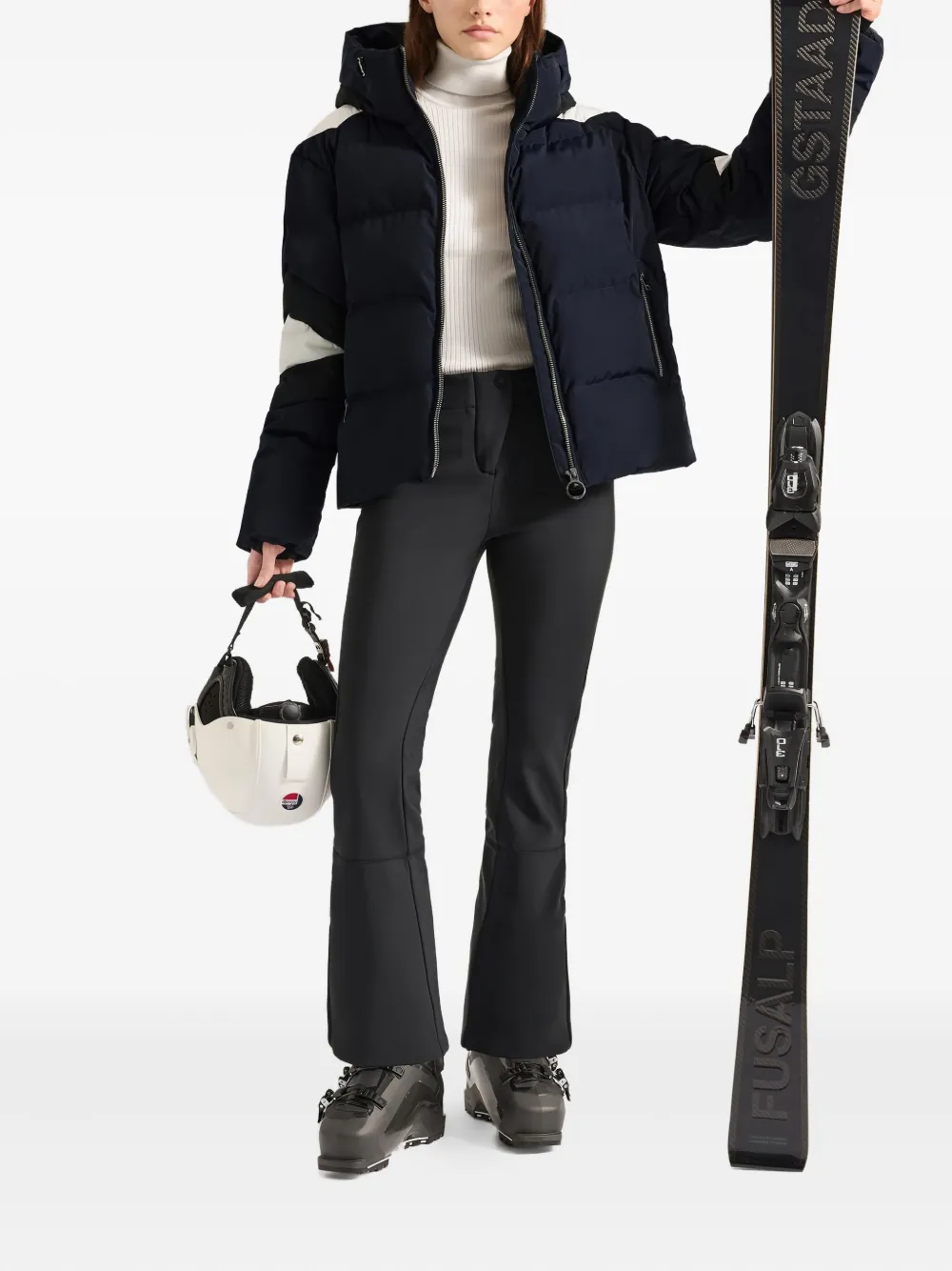 Fusalp Charloy Colourblock Hooded Ski Jacket In Blue