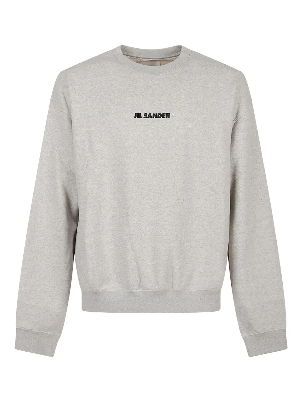 Jil Sander Logo-embroidered Crew-neck Sweatshirt In Gray