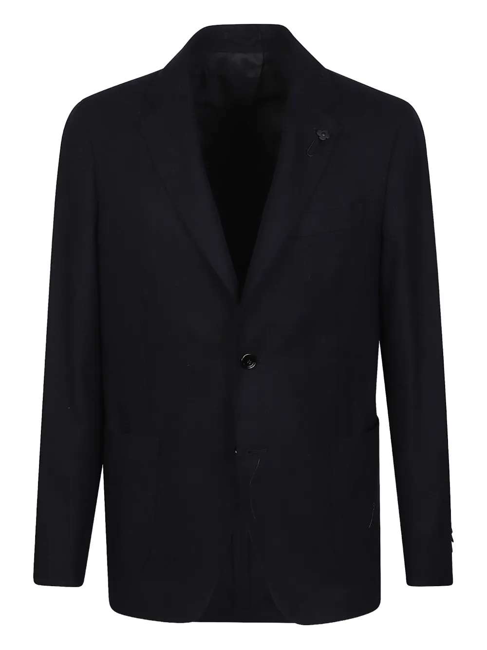 Lardini herringbone brooch jacket - Blu
