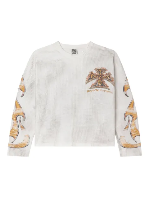 Vale 리본 그래픽 프린트 티셔츠