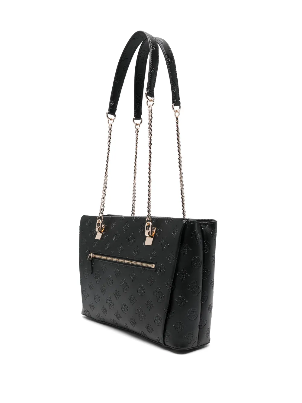 GUESS USA Tisha 4G-monogram shoulder bag - Zwart