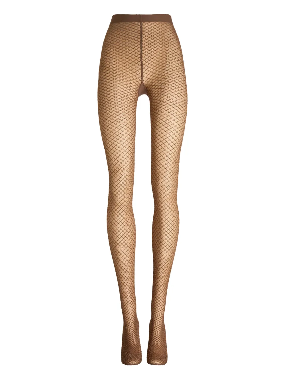 Wolford Strumpfhose aus Mesh mit Schimmeroptik - Braun