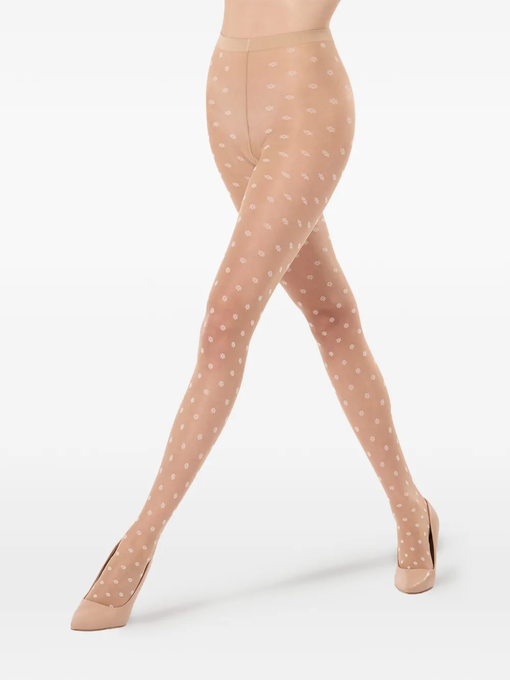 Wolford Daisy panty met bloemenprint Beige