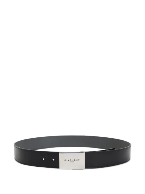 Givenchy logo-plaque leather belt