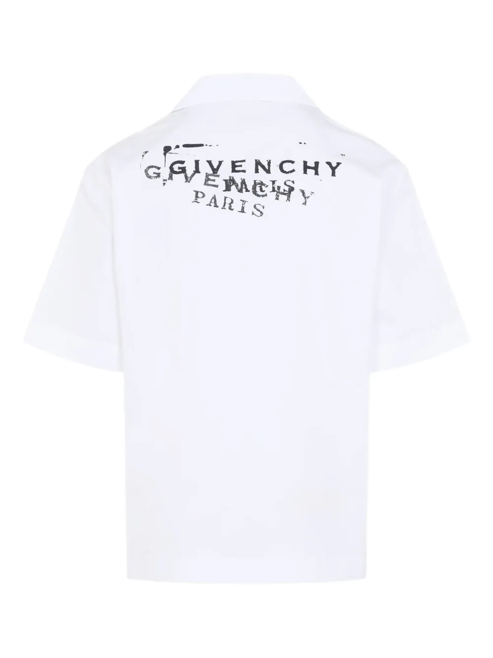 Givenchy stamp-print short-sleeve shirt - Wit
