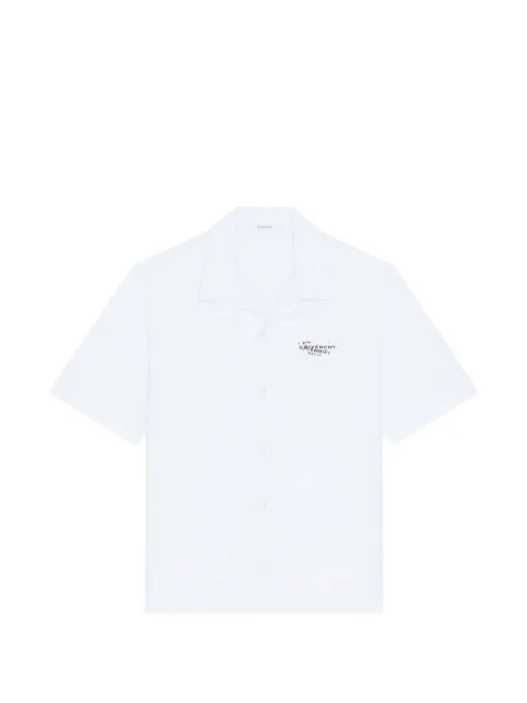 Givenchy Shirt in poplin with Givenchy Stamp print