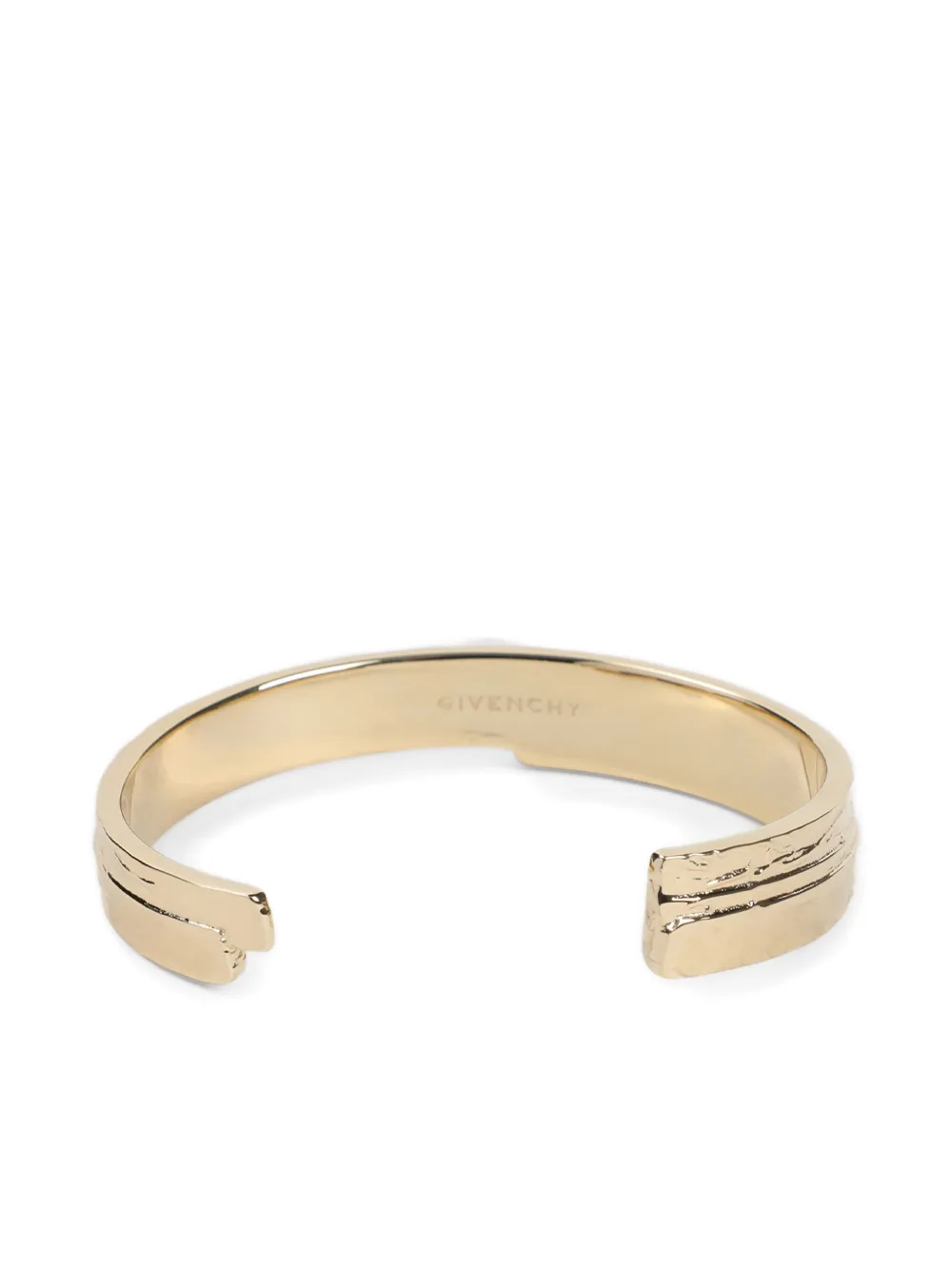 Givenchy Modern Open Cuff Bracelet Textured Finish In Gold