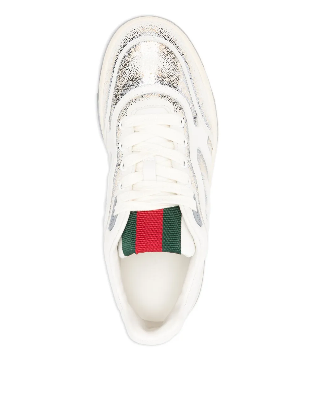Gucci Low-top sneakers met glitterstreep Wit