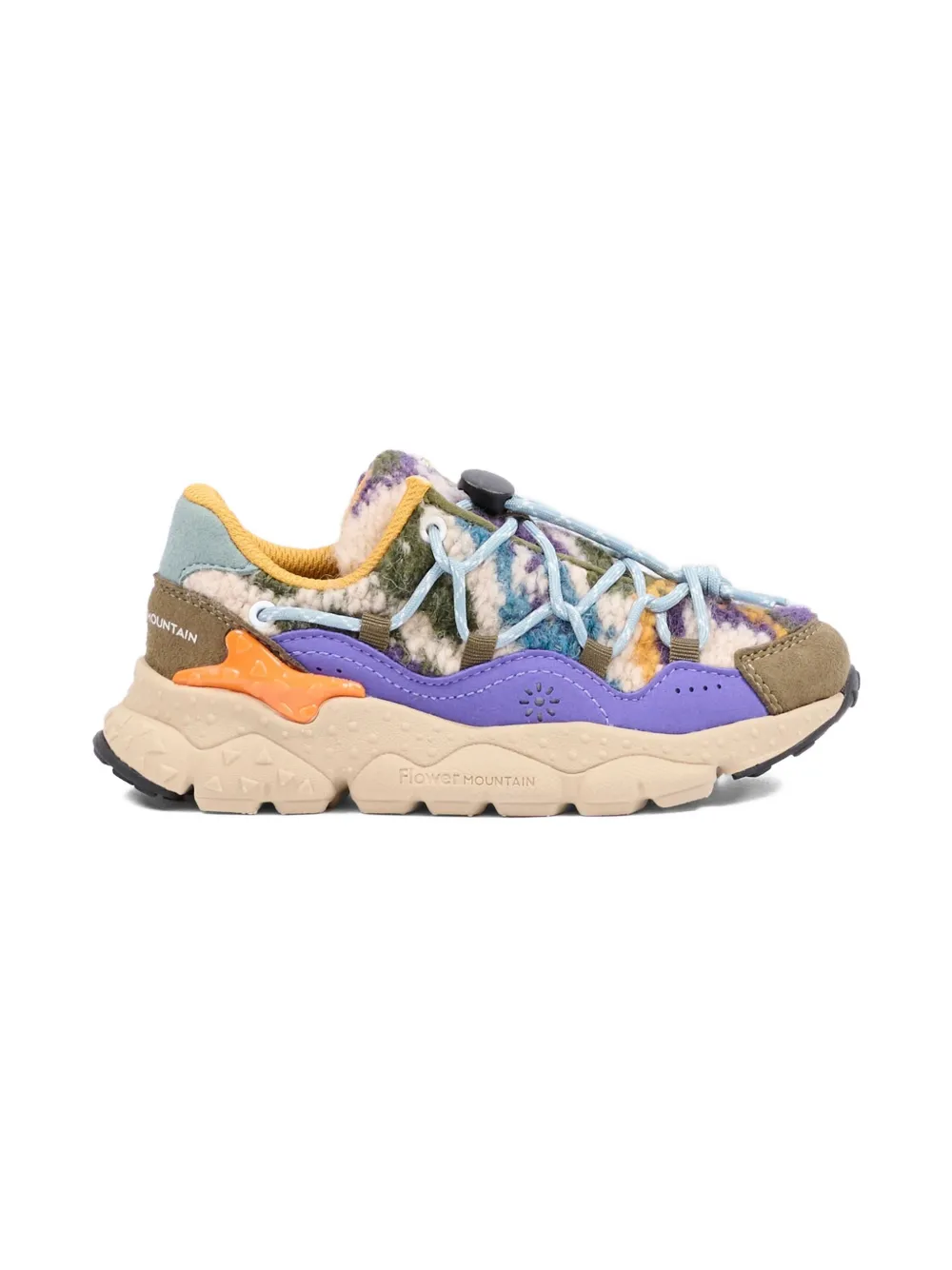 FLOWER MOUNTAIN KIDS x Naturino round-toe sneakers Paars