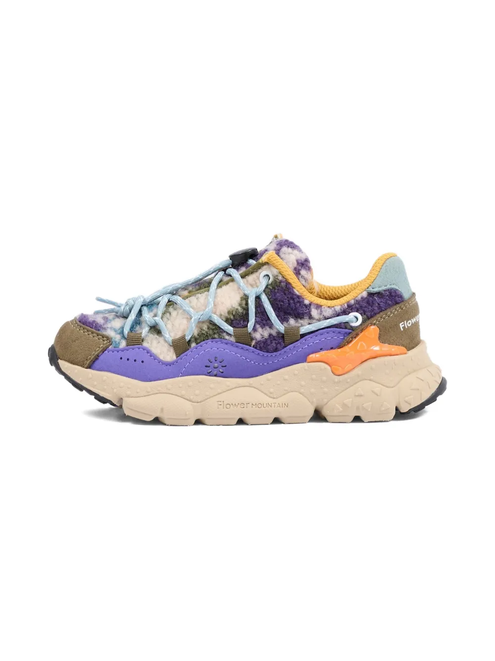 FLOWER MOUNTAIN KIDS x Naturino round-toe sneakers Paars