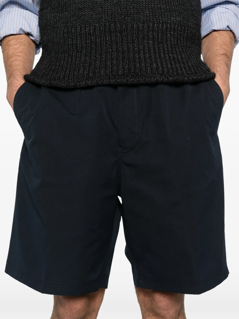 Prada Shorts met elastische tailleband Blauw