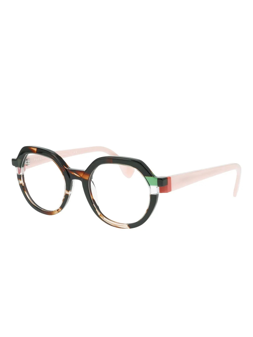 Face À Face geometric-frame glasses | Brown | Image 1