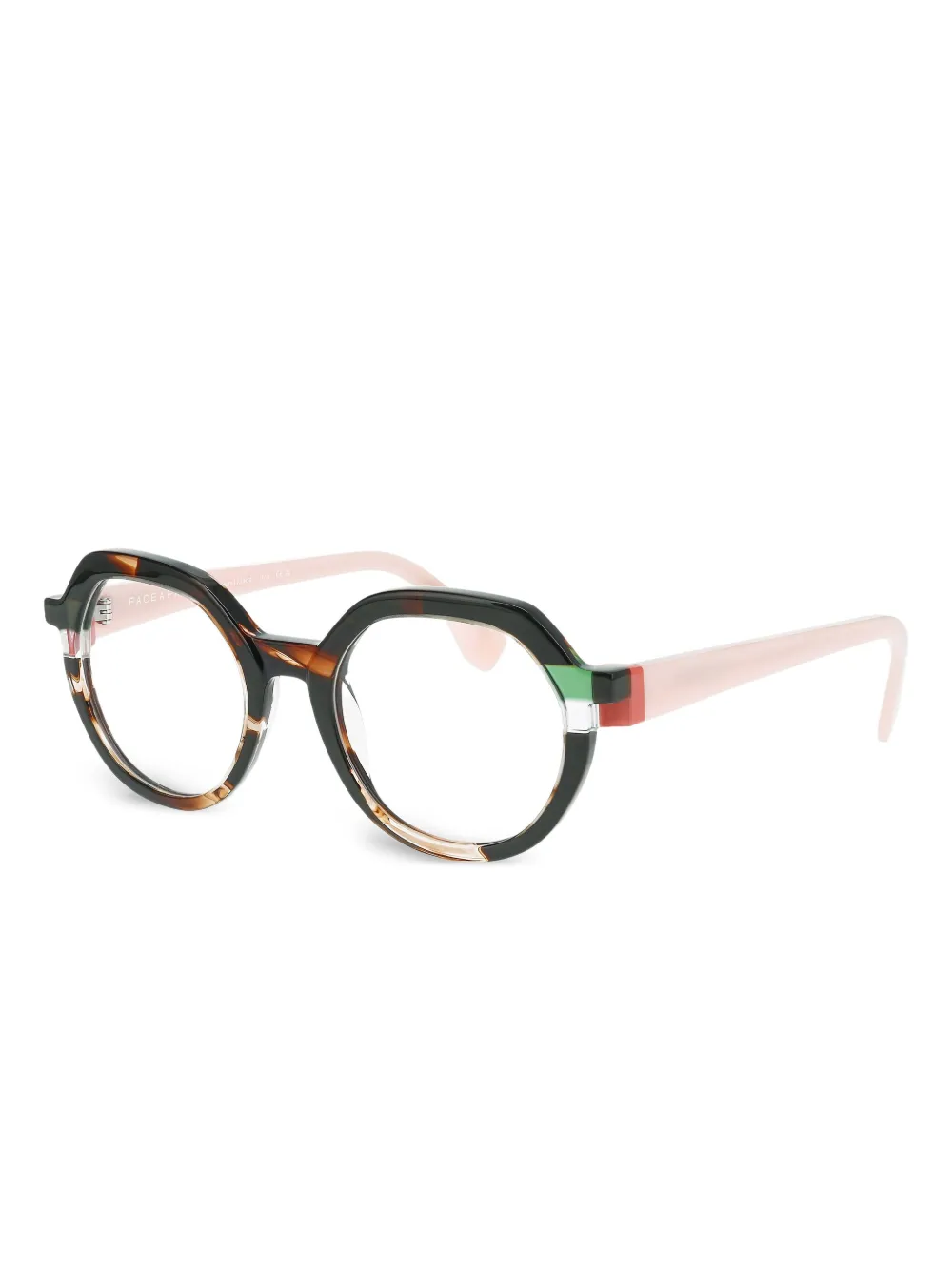 Face À Face geometric-frame glasses | Brown | Image 1