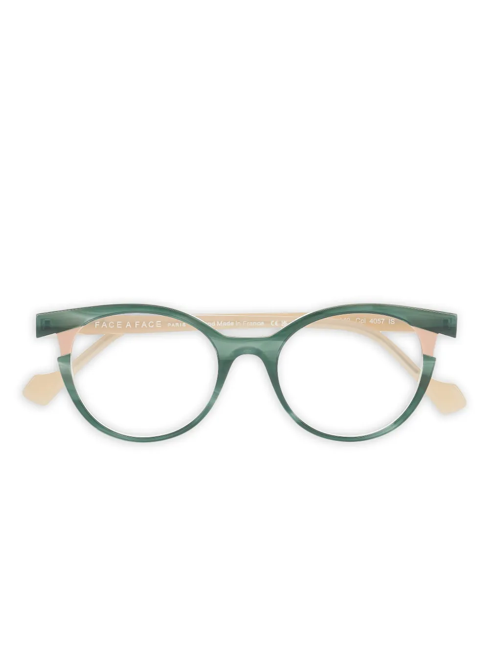 Face À Face round-frame glasses | Green | Image 1