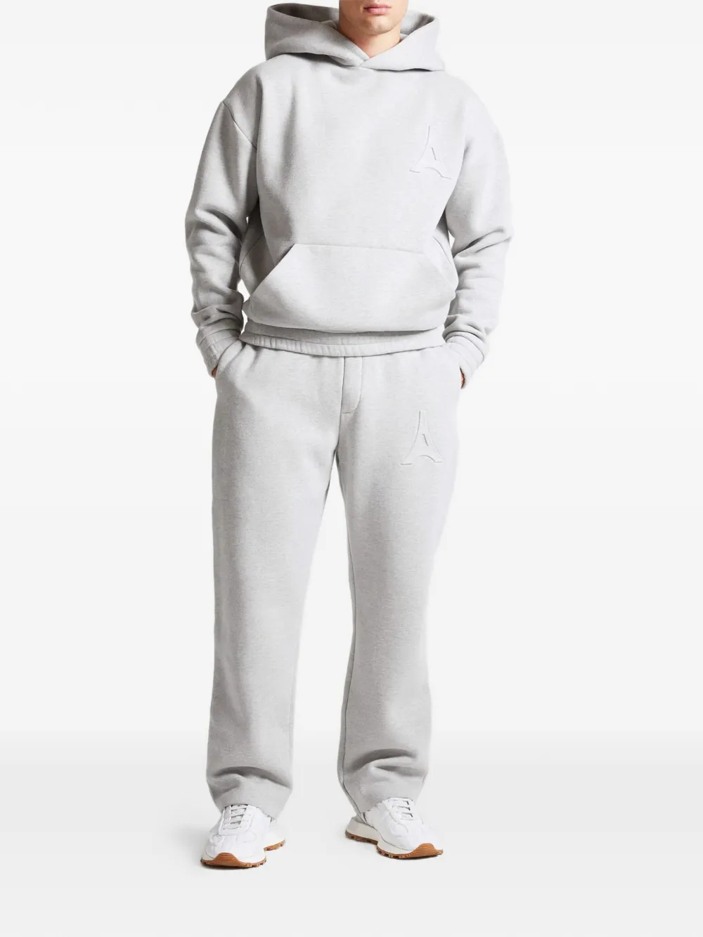 Manière De Voir Cédric embossed-logo track pants - Grijs