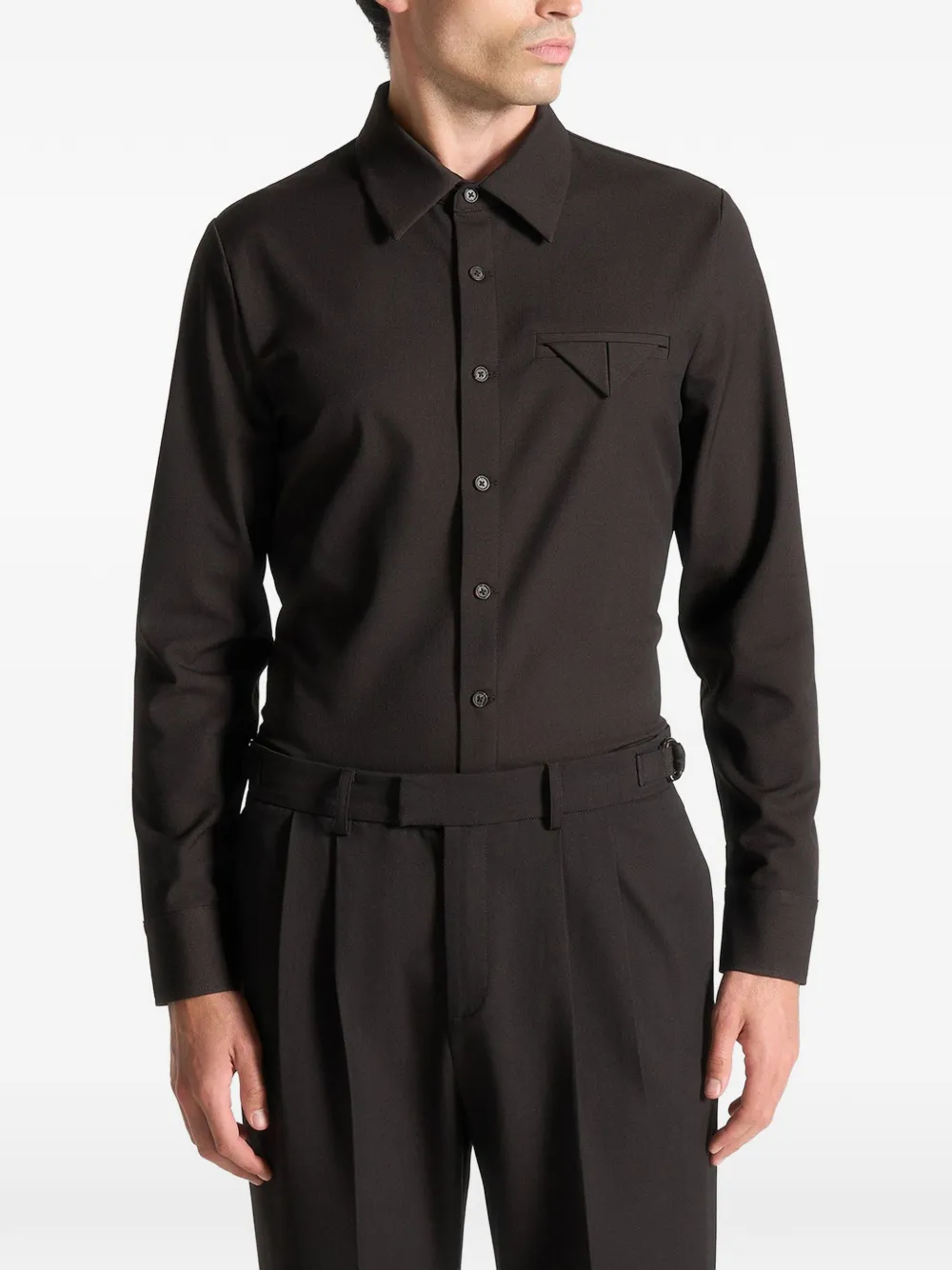 Manière De Voir Tom eiffel-plaque shirt - Marrone