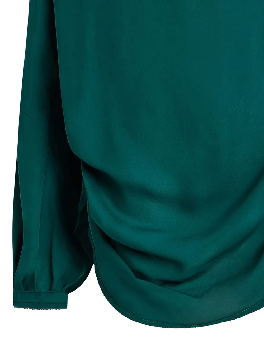 NELLS NELSON Mila drape silk blouse - Groen