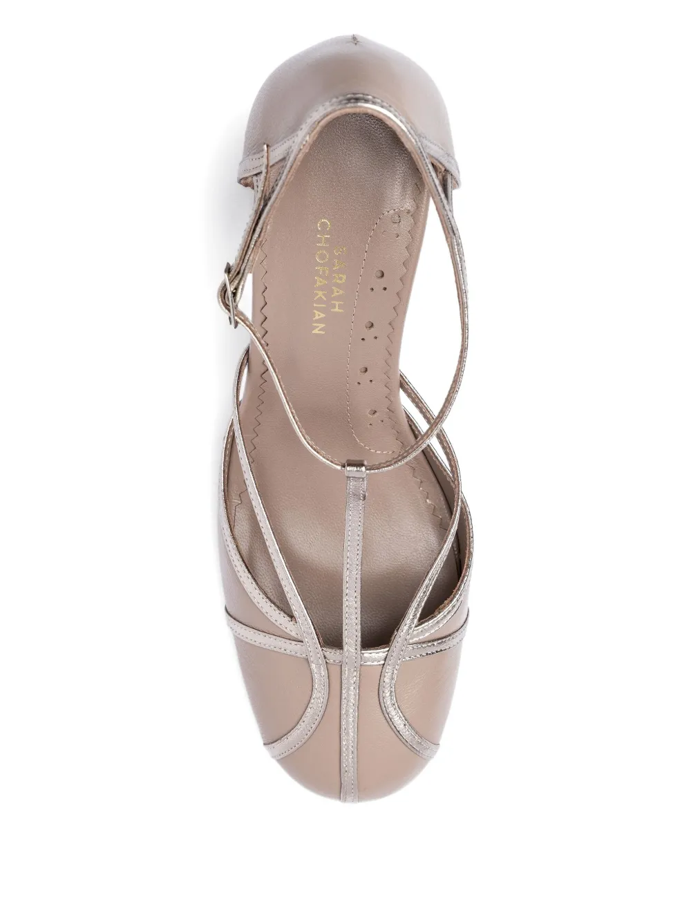 Sarah Chofakian 65mm Clementine T-strap Block-heel Sandals In Pink