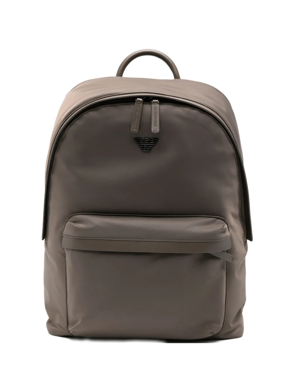 Emporio Armani Zaino con placca logo - Grigio