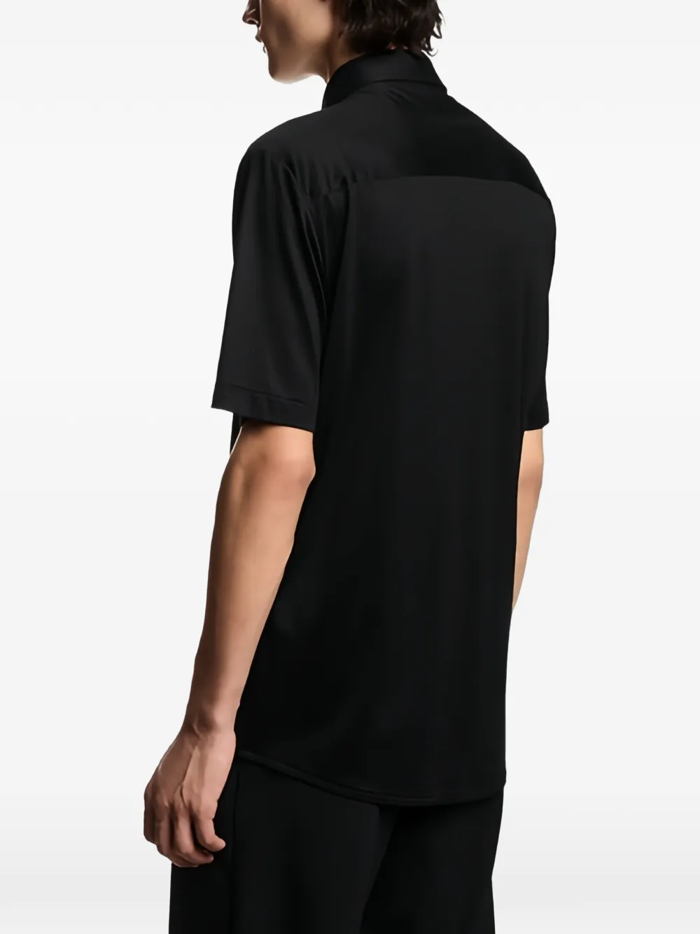 Emporio Armani overhemd met korte mouwen Zwart