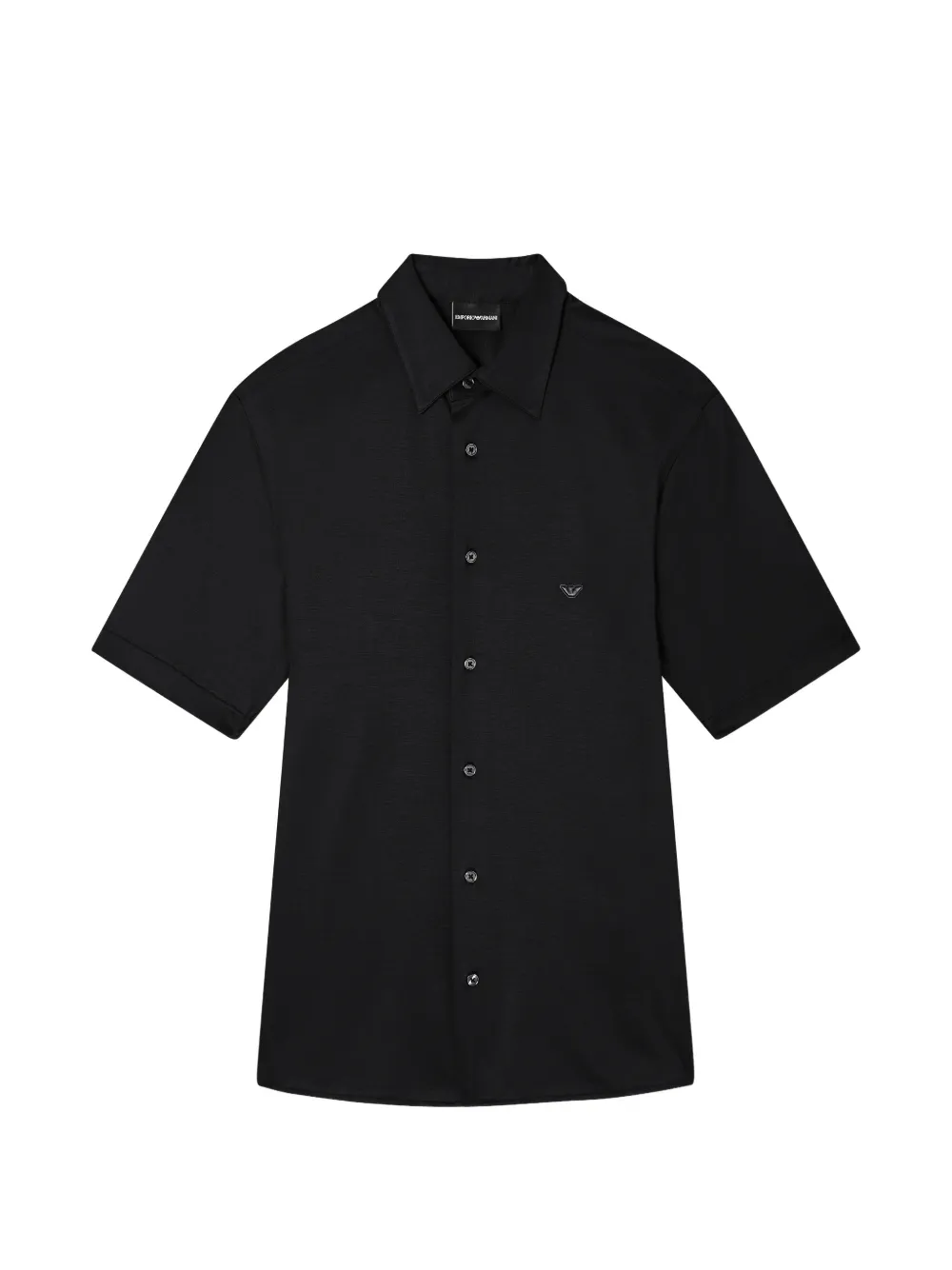 Emporio Armani overhemd met korte mouwen Zwart