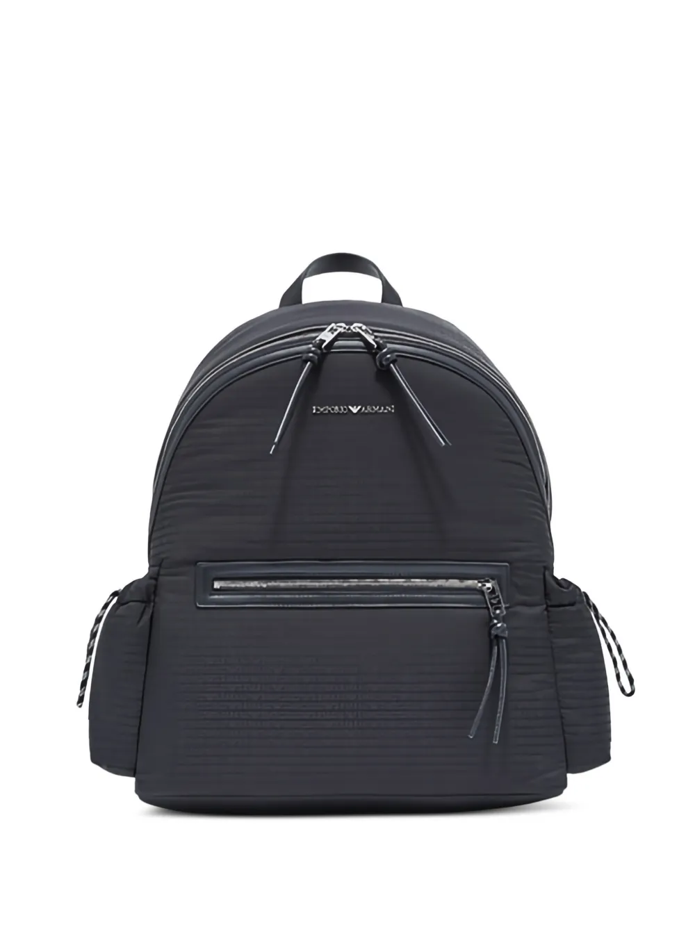 Emporio Armani zipped drawstring-detail backpack - Nero
