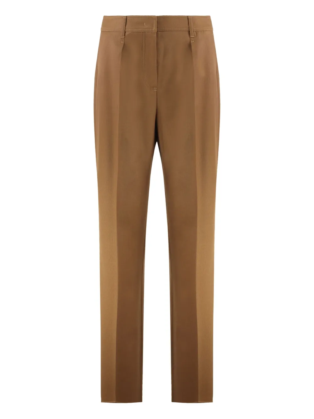 Max Mara pleated wool gabardine trousers | Brown | Image 1