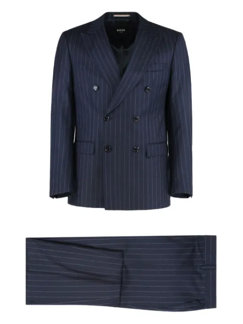BOSS double-breasted pinstripe suit