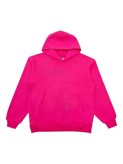 SP5DER hoodie con logo de detalles strass