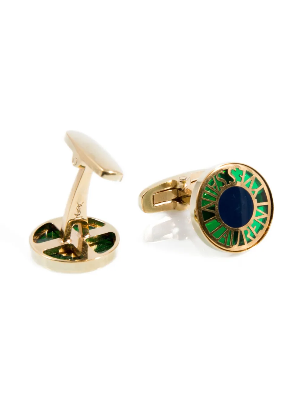 Saint Laurent Pre-Owned 1990s round cufflinks | Men | Image 2