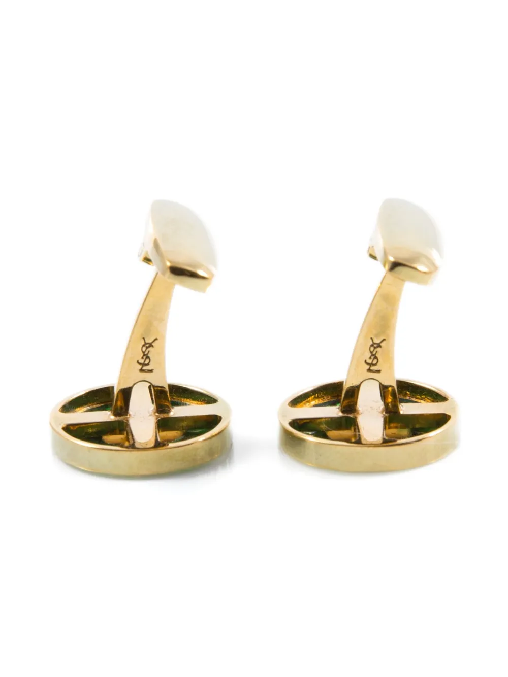 SAINT LAURENT Pre-owned 1990s Round Cufflinks In Gold